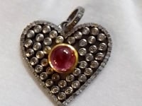 Heart Pave Diamond Pendant