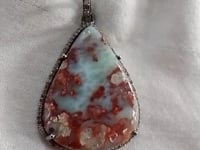 Pear  Pave Diamond Pendant
