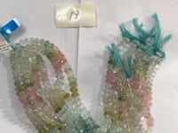 Aquamarine Faceted Roundel Beads