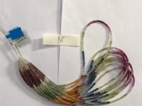 Multi sapphire Faceted Roundel Beads