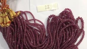 Ruby Faceted Roundel Beads Necklace