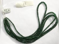 Emerald Faceted Roundel Beads