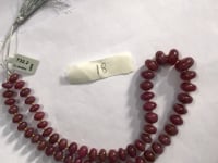Ruby Smooth Roundel Beads, Natural Ruby
