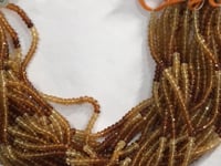 Garnet, Hessonite Garnet Faceted Roundel Beads