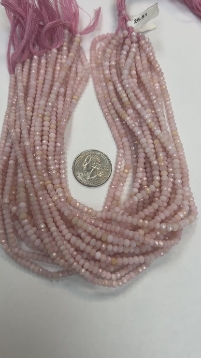 Pink Opal Round Faceted 3-4mm