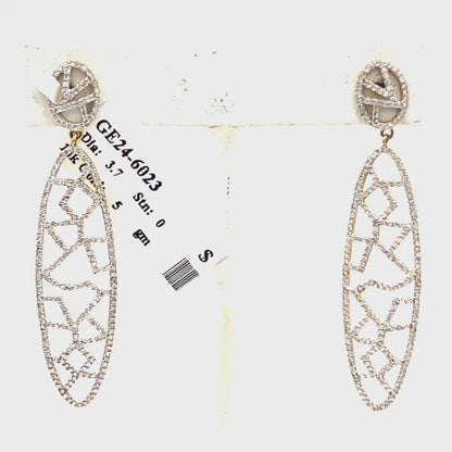14k Solid Gold Diamond Earrings