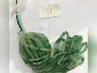Green Quartz Beads Faceted Heshi, Faceted Donut, Faceted Tyre