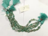 Aqua Chalcedony Faceted Oval Beads