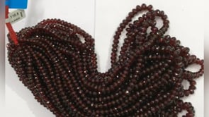Garnet Faceted Roundel Beads