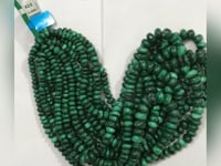 Malachite Smooth Roundel Beads