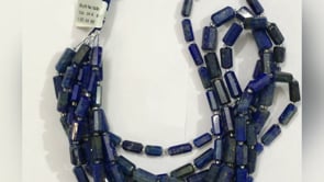 Lapis lazuli Faceted Tube Beads