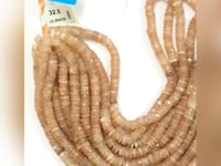 Peach Moonstone Beads Faceted Heshi, Faceted Donut, Faceted Tyre