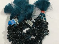 London Blue Topaz Faceted Pear Beads