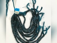 Topaz, London Blue Topaz Faceted Roundel Beads