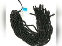 Black Spinel Smooth Roundel Beads