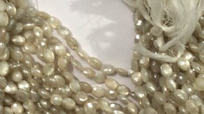 Mystic Moonstone Gemstone Beads Faceted Oval