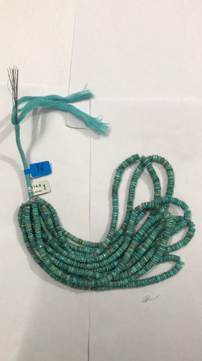 Natural Turquoise Faceted Heshi Beads, Sleeping Beauty Turquoise