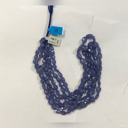 Tanzanite Faceted Oval Beads