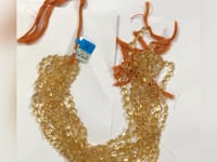 Citrine Faceted Coin Beads