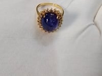 Tanzanite 14k Solid Gold Diamond Rings