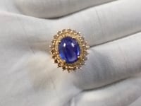 Tanzanite 14k Solid Gold Diamond Rings