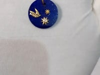 Round 14k Solid Gold Diamond Pendants