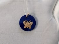 Butterfly 14k Solid Gold Diamond Pendants