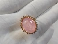 Morganite 14k Solid Gold Diamond Rings