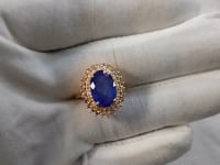 Tanzanite 14k Solid Gold Diamond Rings