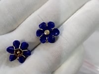 Flower 14k Gold Diamond Stud Earring