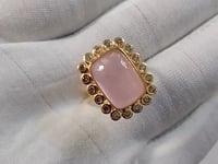 Morganite 14k Solid Gold Diamond Rings