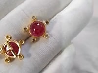 Round 14k Gold Diamond Stud Earring