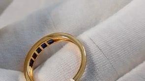 Blue Sapphire 14k Solid Gold Diamond Rings