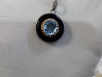Round 92.5 Silver Pave Diamond Pendant