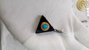 Triangle 92.5 Silver Pave Diamond Pendant