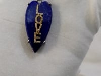 Love 92.5 Silver Pave Diamond Pendant