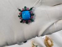 92.5 Silver Pave Diamond Pendant