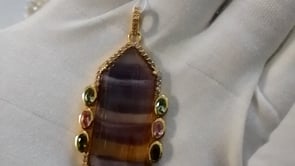 Pencil Pave Diamond Pendant