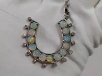 Horse shoe Pave Diamond Pendant