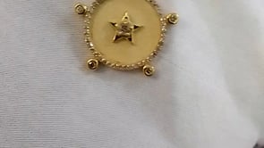 Round Silver Diamond Pendant