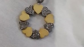 Heart Shape Silver Diamond Pendant