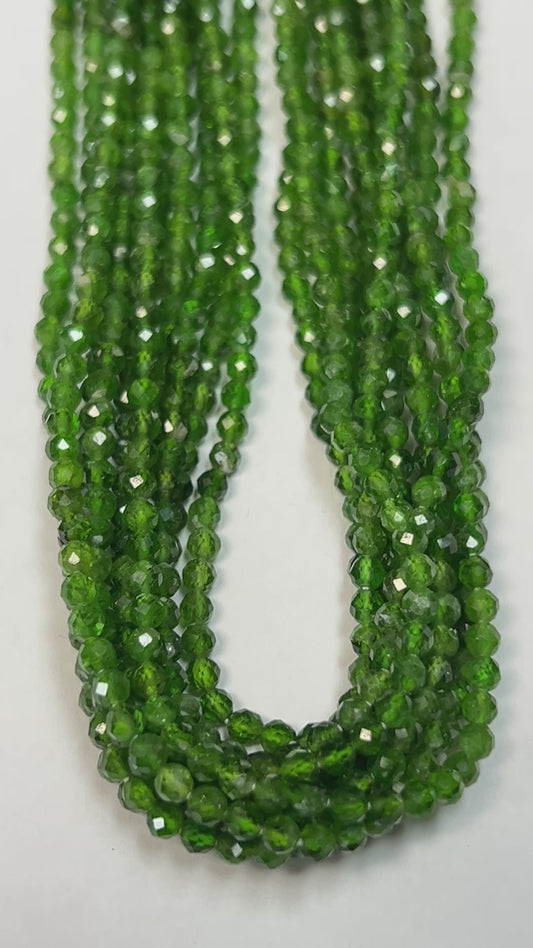 Chrome Tourmaline Round Faceted 3-4mm