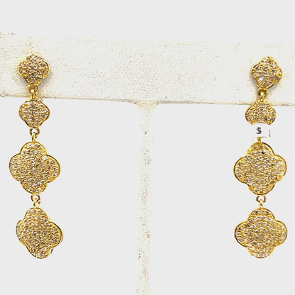 14k Solid Gold Diamond Earring.14k Solid Gold Diamond Earring..