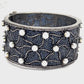 Diamond Bangels with Blue Sapphire and Pearl