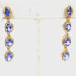 Tanzanite 14k Solid Gold Diamond Earring. Genuine handmade pave diamond Earring. 14k Solid Gold Diamond Earring..
