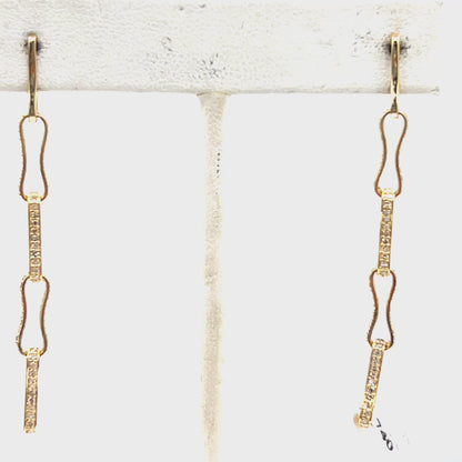 14k Solid Gold Diamond Earring