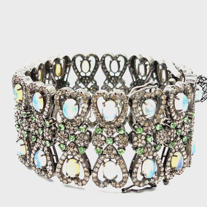 Opal Tsavorite and Diamond Designer Bracelet