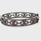 Ruby Evil Eye  Diamond Bangle