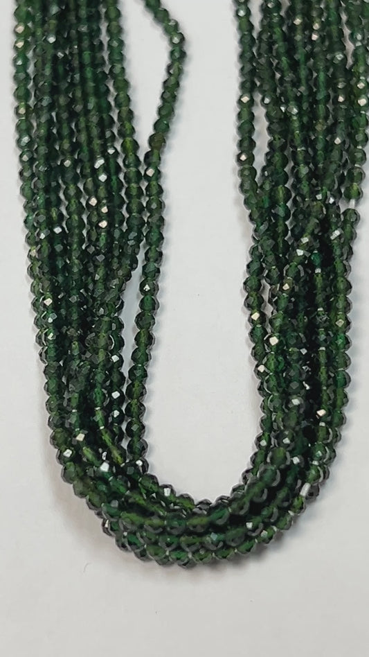Green Tourmaline Round Faceted 2-3mm
