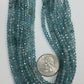 Blue Zircon Natural Faceted Roundelle 3-4mm